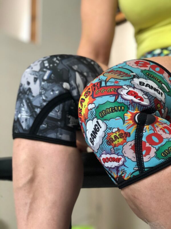 5mm Reversible Cyborg Superhero Print Knee Sleeves (Pair)