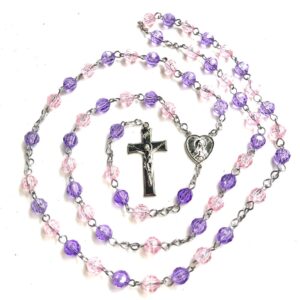 Handmade Pink & Purple Rosary