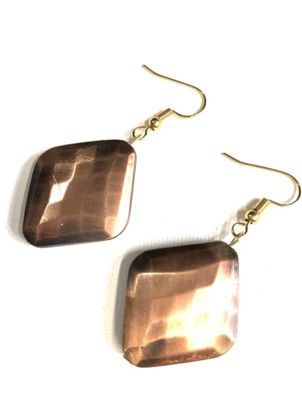 Handmade copper plated earrings