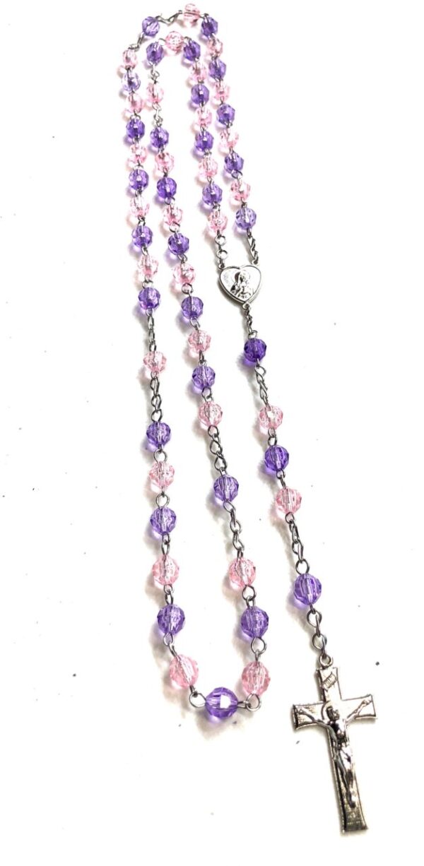 Handmade pink & purple rosary