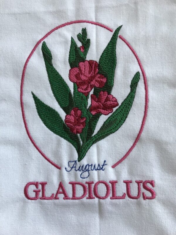 August/Gladiolus Flower of the Month Towel