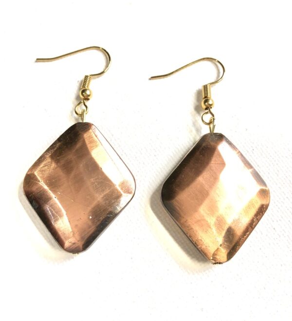 Handmade copper plated earrings