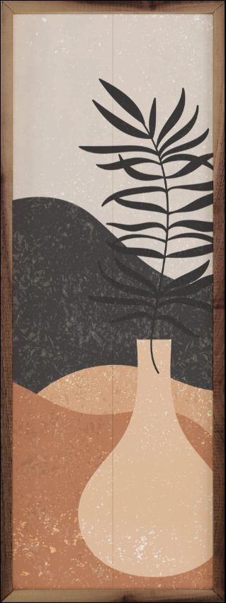 Boho Vase With Plant – Kendrick Home Wood Sign