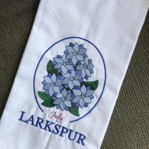 July/Larkspur Flower of the Month Towel