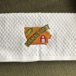 Iowa/Hawkeye Embroidered Towel