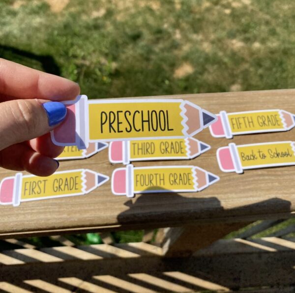 Grade School Pencil Stickers