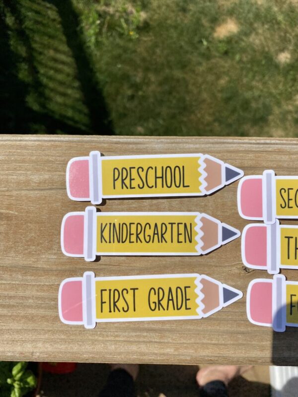 Grade School Pencil Stickers