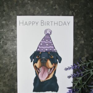 Handmade Card, Birthday Card with Dog