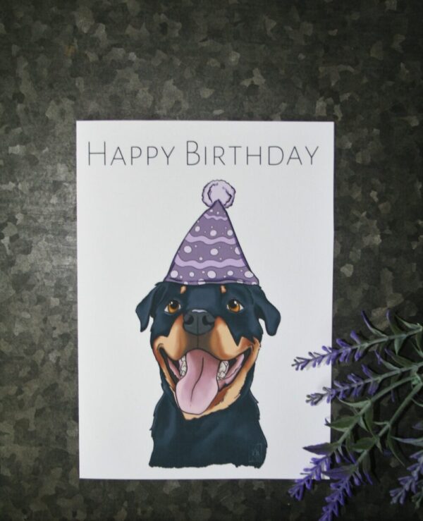 Handmade Card, Birthday Card with Dog