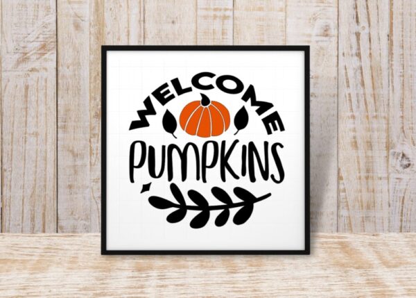 Welcome Pumpkins Fall Sign