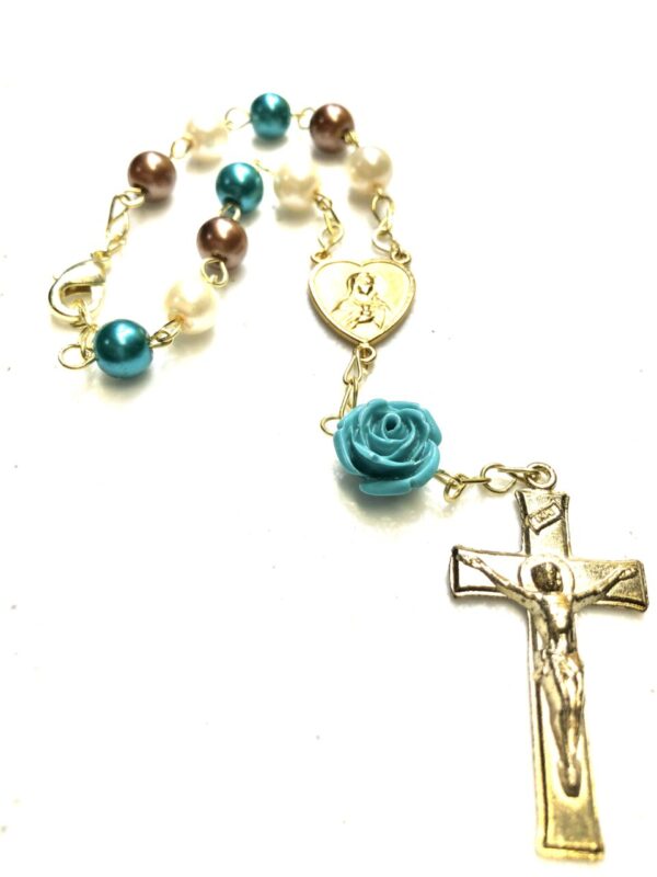 Handmade flower car rosary