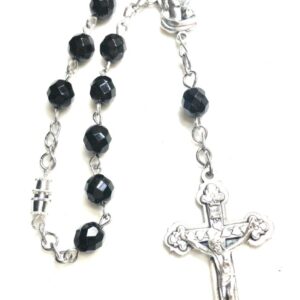Handmade black car rosary