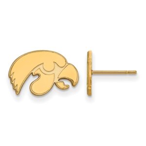 University of Iowa Hawkeyes Gold-plated Sterling Silver Tigerhawk Stud Earrings