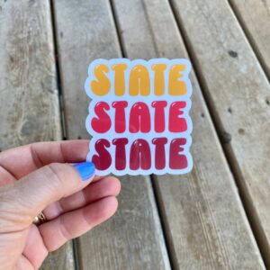 State Sticker Decal – Iowa state cyclones