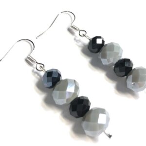 Handmade Black & Grey Earrings