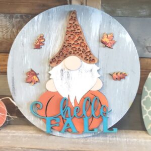 Fall Gnome Doorhanger