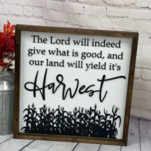 Harvest Prayer Farmhouse Sign