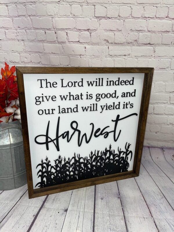 Harvest Prayer Farmhouse Sign | Fall Decor | Autumn Decor | Farmhouse Signs | Harvest Decor | Christian Harvest