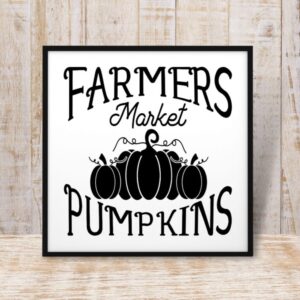 Farmers Market Pumpkin Fall Sign