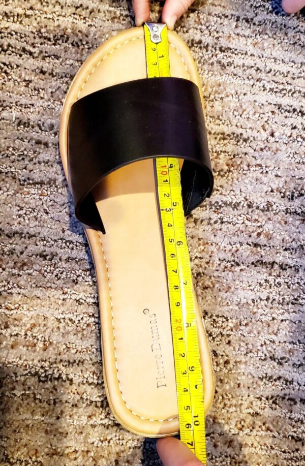 Black Low Heel Slide Shoe • 7-11