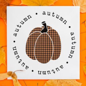 Autumn Buffalo Check Pumpkin Sign