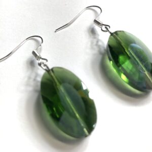 Handmade Olive Green Earrings
