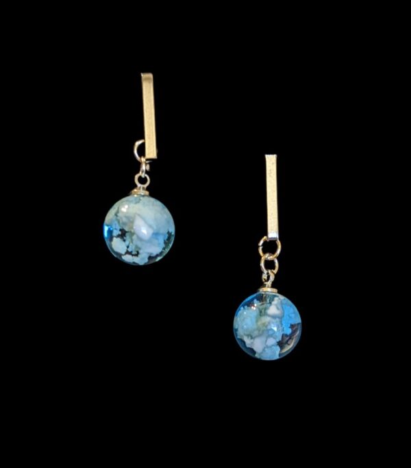 Blue Sky Cloud Necklace and Earrings Set