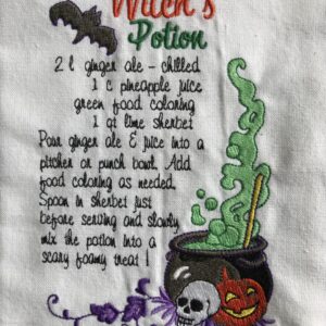 Witch’s Potion Recipe Towel