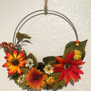 8″ Fall Wire Wreath  Item #3250