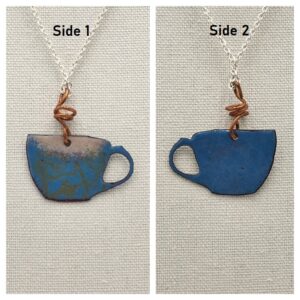 Double-Sided Necklace by Lori Kidd, “Coffee Mug”
