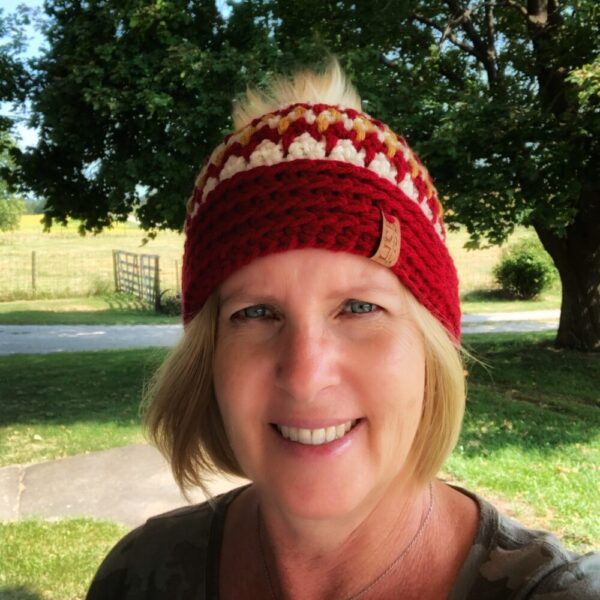 Handmade Hat in Iowa State Colors