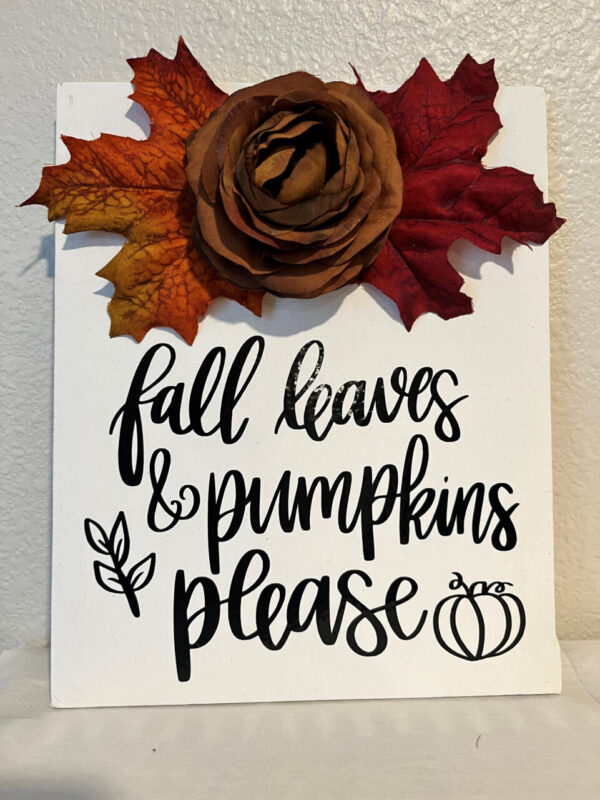 Fall Wall Canvas Sign  Item #3270