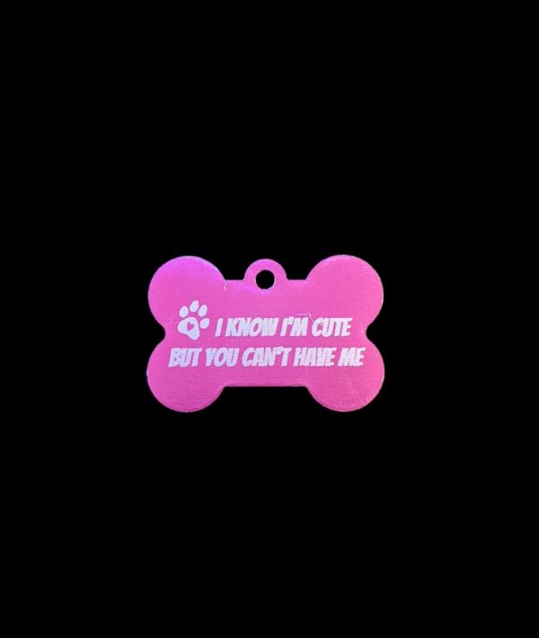 Pet Tag Dog Bone-I Know I’m Cute