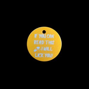 Pet Tag-If You Can Read This I Will Lick You