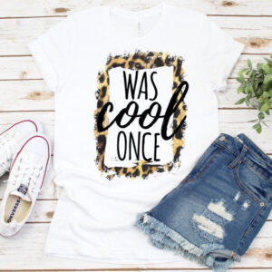 Was Cool Once Tee with Leopard Print Detail