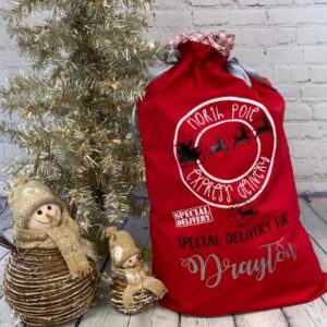 Personalized Extra Large Reusable Christmas Gift Bag | Santa Bag | Reusable wrapping | Fabric Gift Bag