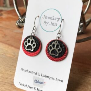 Black & Red with Paw Charm
