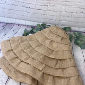 Ruffled Burlap Christmas Tree Skirt | Burlap Tree Skirt | Rustic Tree Skirt | Burlap Christmas Decor | Rustic Christmas Decor