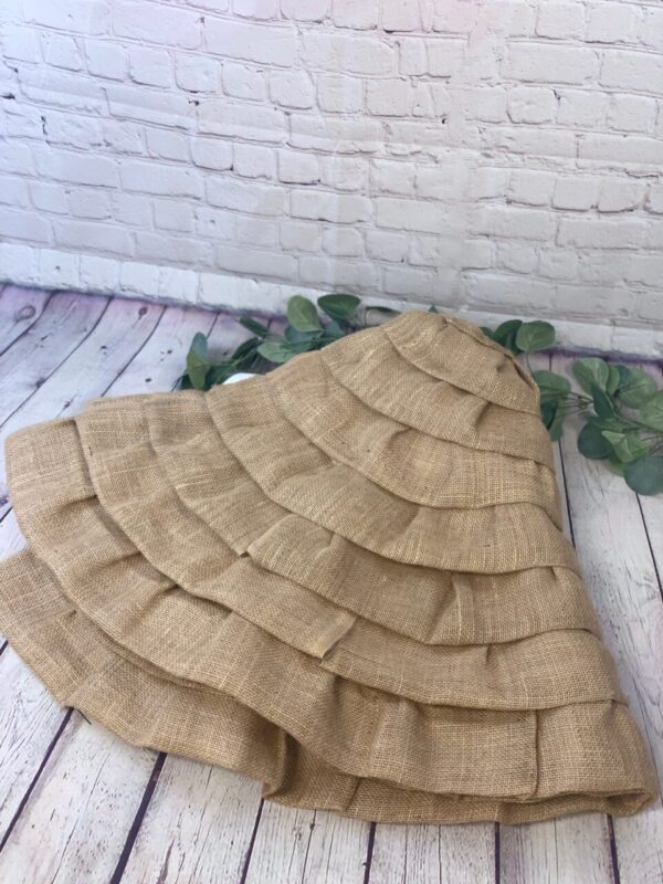 Ruffled Burlap Christmas Tree Skirt | Burlap Tree Skirt | Rustic Tree Skirt | Burlap Christmas Decor | Rustic Christmas Decor