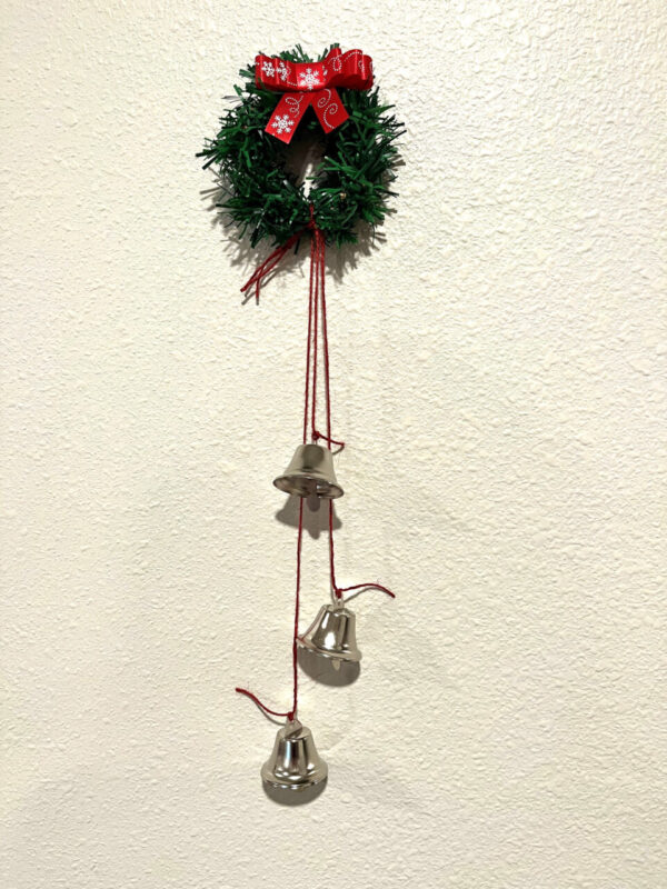 Christmas Door Hanger with Red-White Striped String  Item #3959