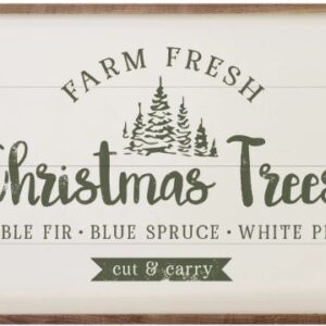 Christmas Trees Cut and Carry White – Kendrick Home Wood Sign
