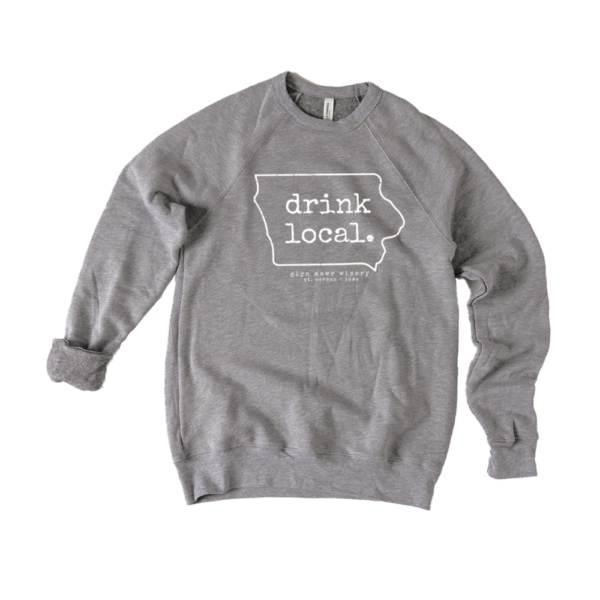 Drink Local Crew Neck Sweatshirt (Black Design)