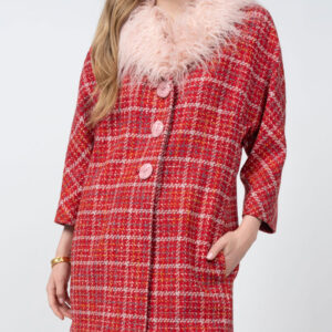 Ivy Jane Fur Collar Tweed Coat