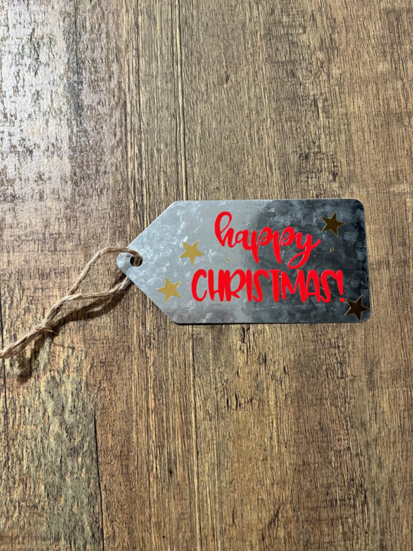 Merry Christmas Metal Tag  Item #3892