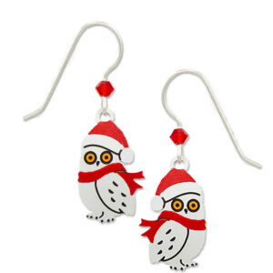 Christmas Owl Earrings by Sienna Sky for Left Hand Studios