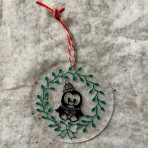 Penguin Acrylic Ornament  Item $3929