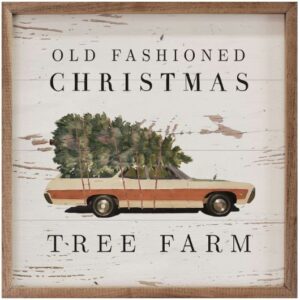 Old Fashioned Christmas Station Wagon – Kendrick Home Wood Sign