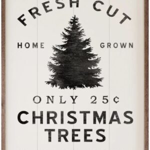 Only 25c Christmas Trees White – Kendrick Home Wood Sign