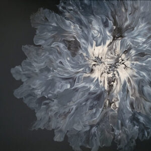 “Moon Flower” Abstract Fluid Art Bloom
