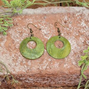 Circle Earrings – Olive